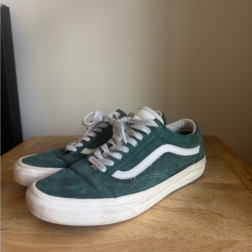 Vans Premium Old Skool Green and White Women's Sneakers